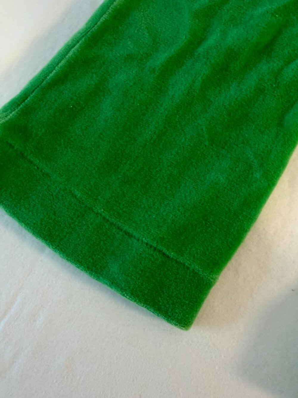 Vintage Green Velour Toddler Overalls Romper Unisex  Button Strap No Size - Picture 5 of 8